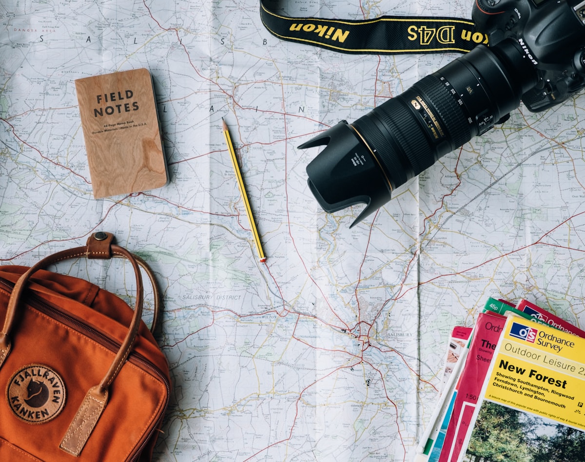 Maps, camera, and field notes