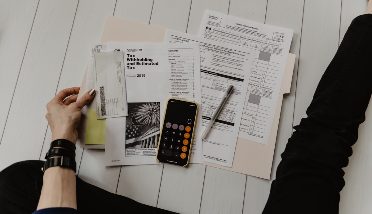 Money documents on a table